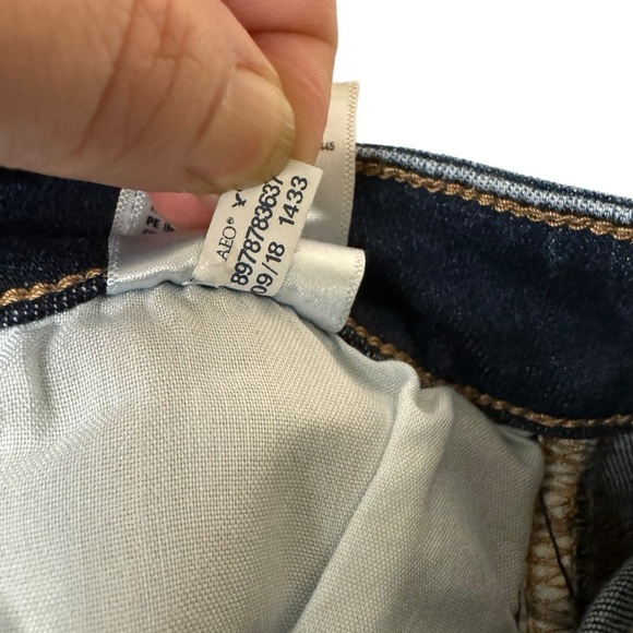 American Eagle Next Level Stretch Super Hi Rise Jegging Jeans Distressed Womens - Picture 6 of 10